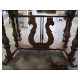 Vintage wood Trestle dining table w...