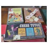 Box of vintage multi-player and boa...