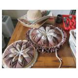 Vintage glassware, silverware trays...