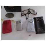 Vintage tin hinged box with Vintage...