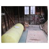 Contents of shed including a large water tank, vintage bike, antique door knobs and more!