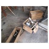 Contents of shed including a large water tank, vintage bike, antique door knobs and more!