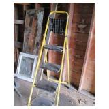 Step ladder and a vintage window