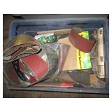 Totes of painting supplies, sand pa...