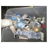 Totes of painting supplies, sand pa...