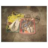 Plastic milk crates of ratchet stra...