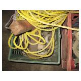 Plastic milk crates of ratchet stra...