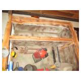 Large rustic raw wood shelving unit...