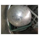 Small tote and milk crate of vintag...