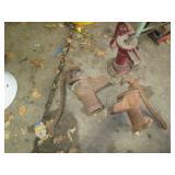 Trio of vintage metal hand operated...