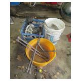 Buckets and crate with 4-way tire i...