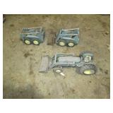 Vintage metal John Deere Skid loade...