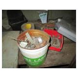 Plastic toolbox with an assortment ...