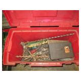 Plastic toolbox with an assortment ...