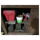 Plastic toolbox with an assortment ...