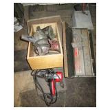 Vintage metal tool box, pneumatic a...