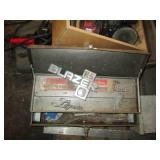 Vintage metal tool box, pneumatic a...