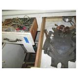 Vintage wood cabinet plus all conte...