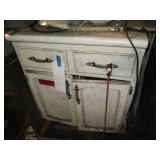 Vintage wood cabinet plus all conte...