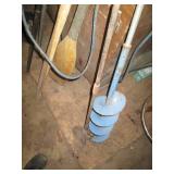 Vintage wood boat rowing oars and m...