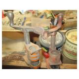 Pair of metal 3-4foit pipe clamps...