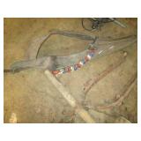 Vintage horse tack, metal pulley an...