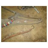 Vintage horse tack, metal pulley an...