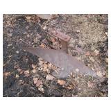 Antique metal implement plow blade...