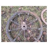 Trio of Antique Cast Iron wagon or ...
