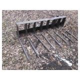 Metal Skid steer root-rake attachme...
