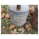 Vintage large metal dairy can with ...