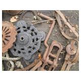 Vintage metal Sad Irons plus misc m...