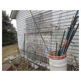 55-gallon Drum of sign post, yard m...