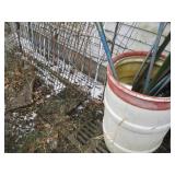 55-gallon Drum of sign post, yard m...