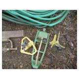 Hose reel, hose and sprinklers, one...