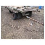 Hay wagon trailer with lumber, much...