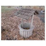 Wood wishing well...