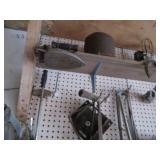 Contents of wall and shelf, tools, ...