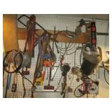 Large bolt cutter, hand saws, caulk...