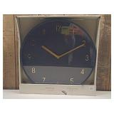 16" Luxe Wall Clock Black/Brass - Threshold