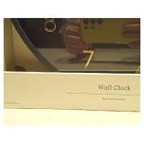 16" Luxe Wall Clock Black/Brass - Threshold