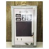 Calendar with Chalk Board & Hooks