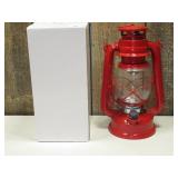 Gerson 9.5-Inch Red Metal 15 LED Hurricane Lantern with Dimmer Switch