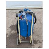 Sand Blaster Tank with Gauge and Cart