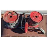 Two Spools of Winch Cable with Hook