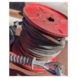 Two Spools of Winch Cable with Hook