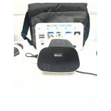 MSRP $2,200 RESMED AIRSENSE 11 AUTOSET AUTO-ADJUSTING CPAP MACHINE w/HUMIDAIR HEATED HUMIDIFIER W/CARRY BAG, RESERVOIR (couple cracks at top), MANUAL, POWER SUPPLY, HOSE & MASK – EXCELLENT WORKI