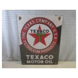 (EC1) Texaco Motor Oil Tin Sign 16"...