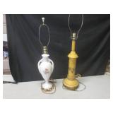 (CSB) Vintage Porcelain Table Lamp ...