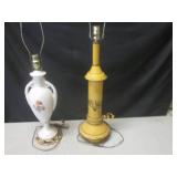 (CSB) Vintage Porcelain Table Lamp ...